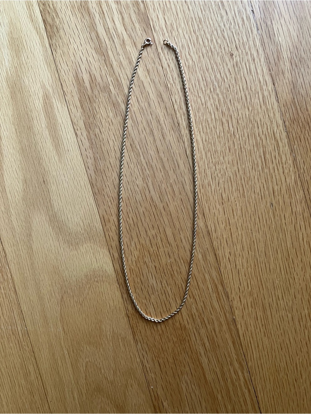 Classic  Vintage 14k Gold Rope Chain Necklace - Women